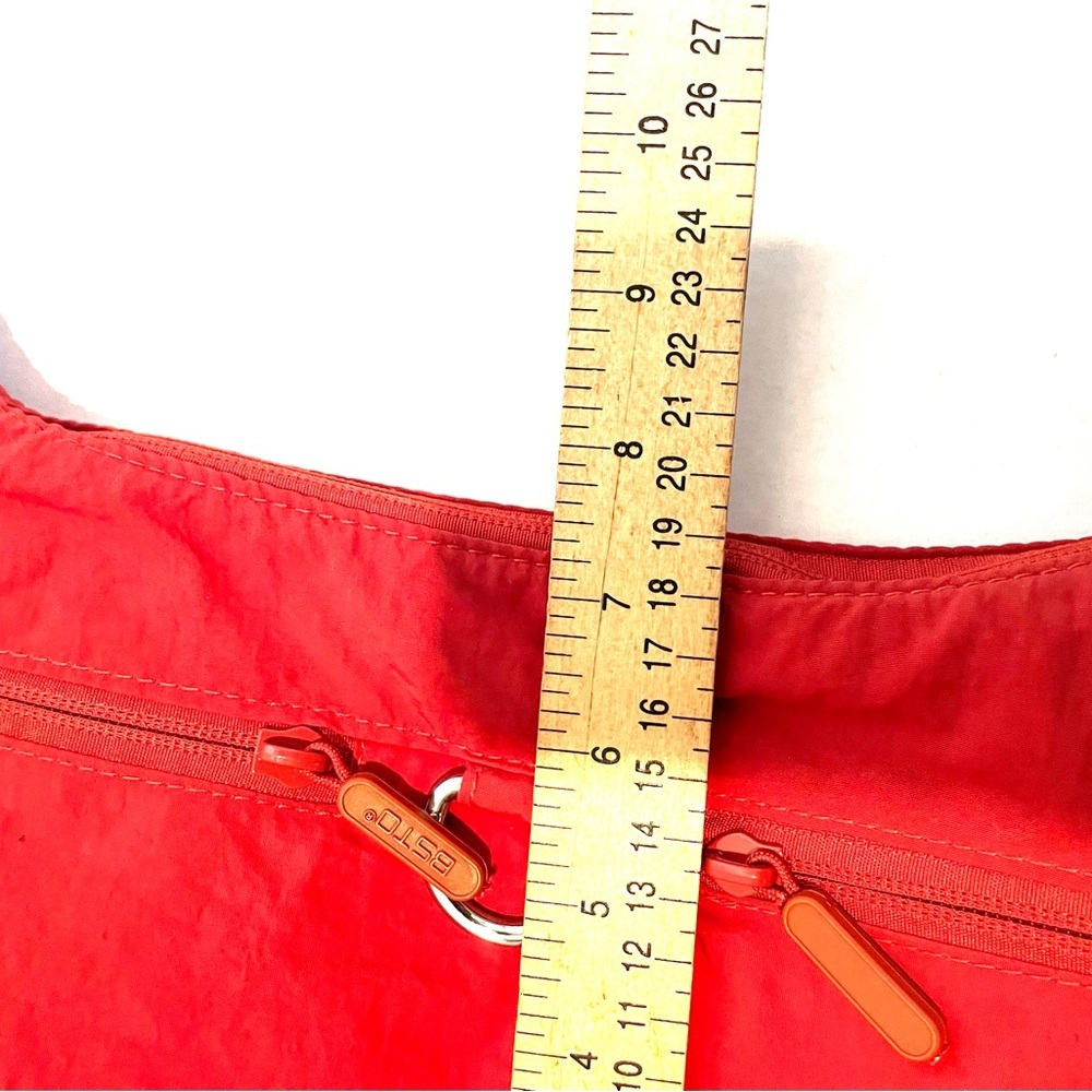 BSTO Fashionbag Red Nylon Crossbody Bag Adjustable Strap Lightweight Travel - Picture 6 of 9